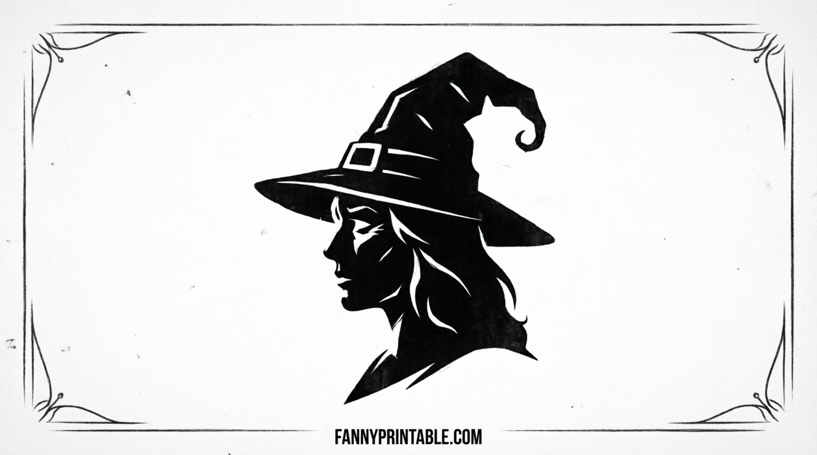 Free Witch Pumpkin Carving Stencils Printable (2)