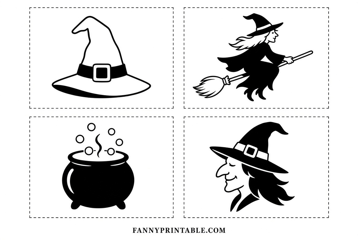 Free Witch Pumpkin Carving Stencils Printable