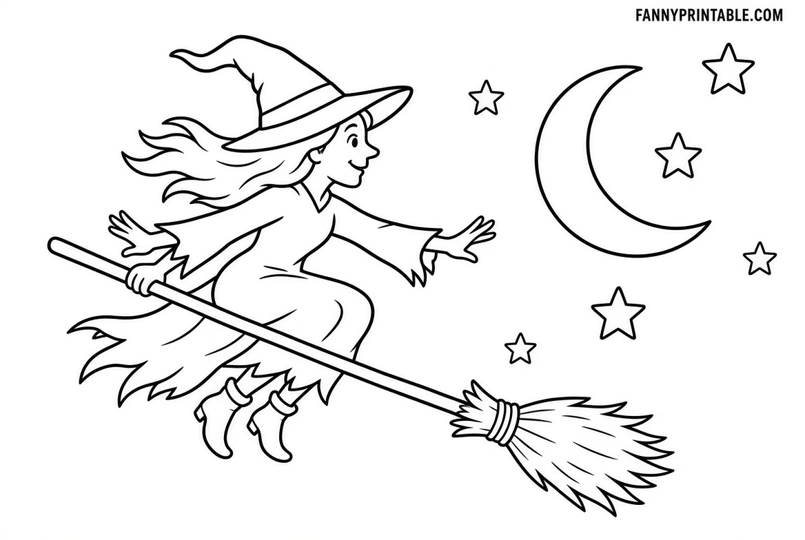 Free Witch Pumpkin Carving Stencils Printable