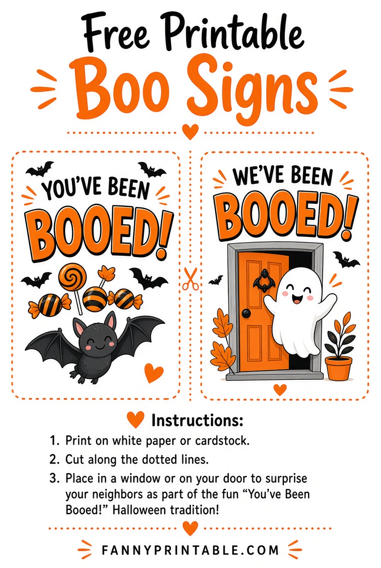 Free You've Been Booed Printable Downloads