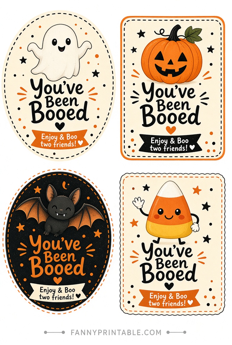 Free You've Been Booed Printable Labels Guide