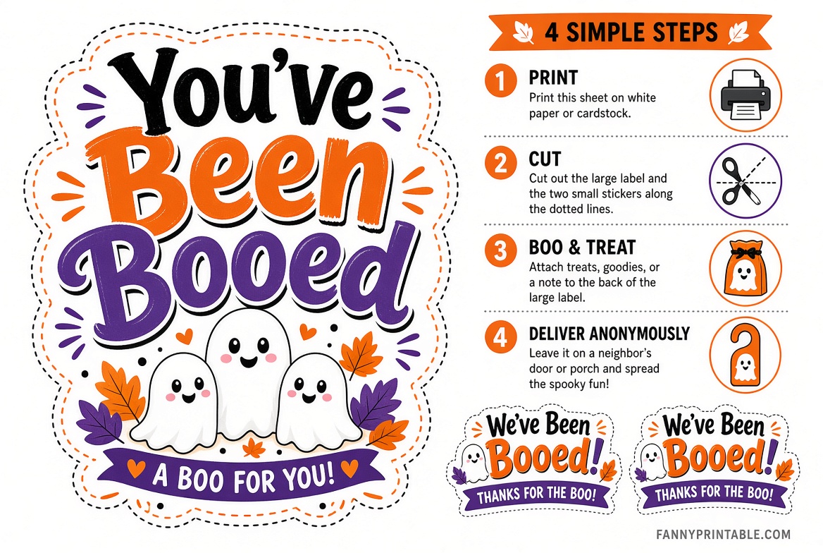 Free You've Been Booed Printable Labels Guide