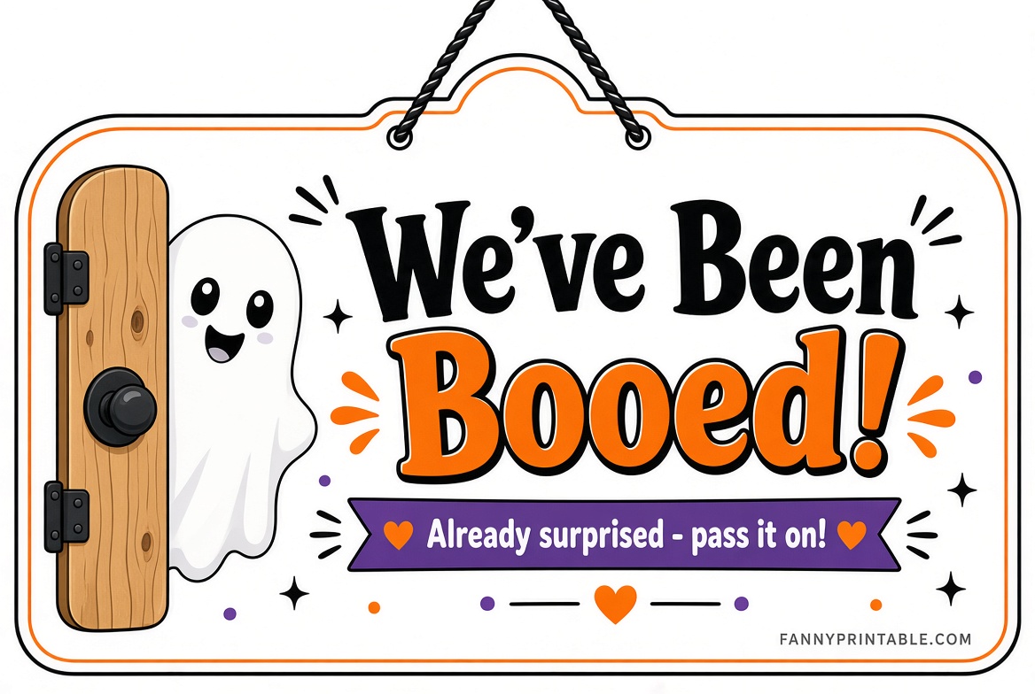Free Youve Been Booed Printable Sign USA 3 Free You've Been Booed Printable Sign (USA)