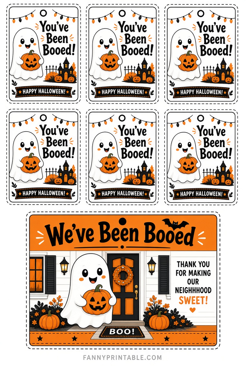 Free You've Been Booed Printable Tags