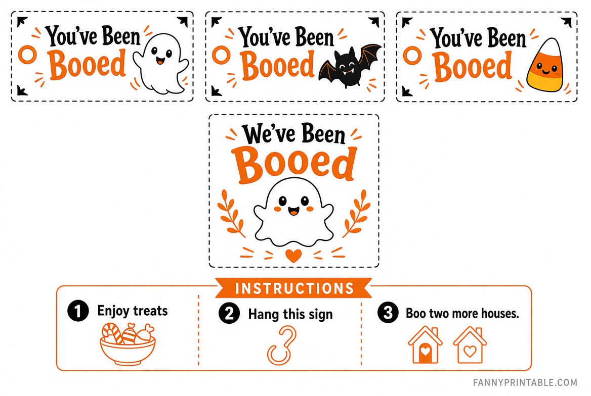 Free You've Been Booed Printable Tags