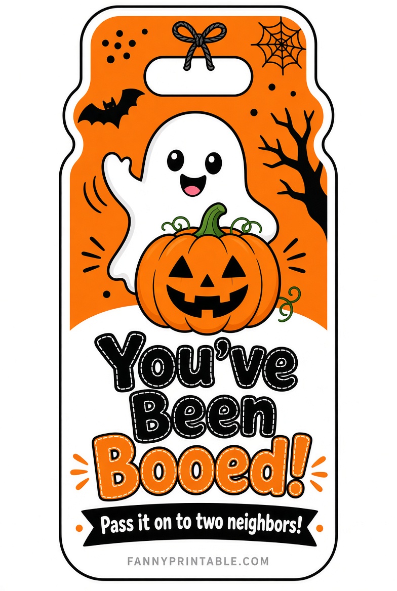 Free You've Been Booed Printable Tags