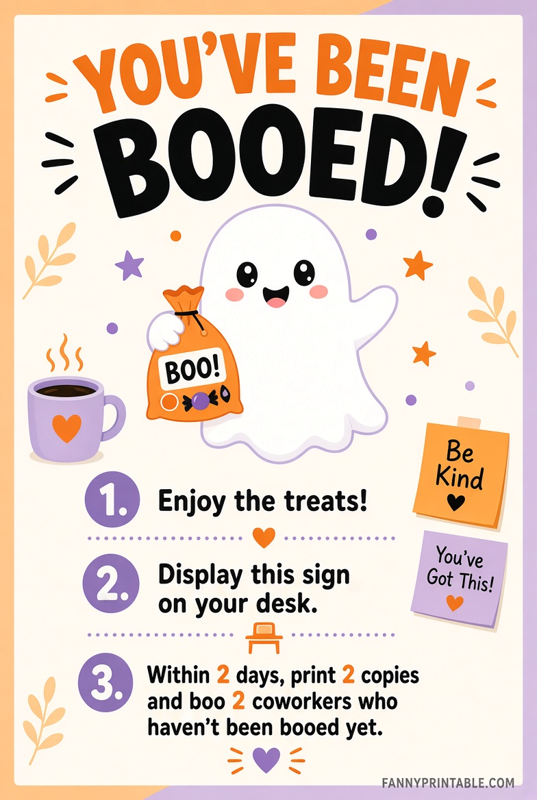 Free Youve Been Booed Printable for Office 1 Free You've Been Booed Printable for Office