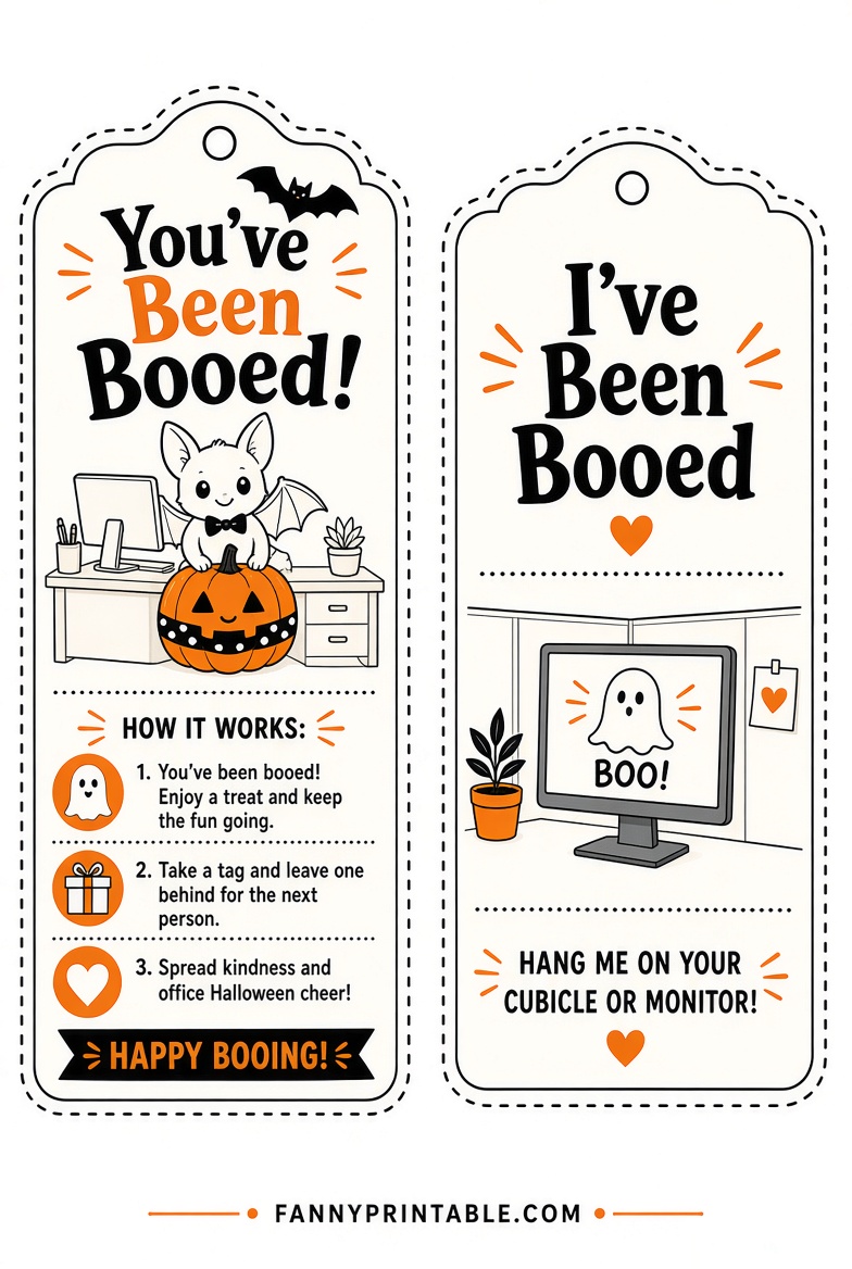 Free You've Been Booed Printable for Work