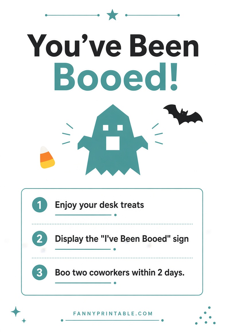 Free You've Been Booed Printable for Work