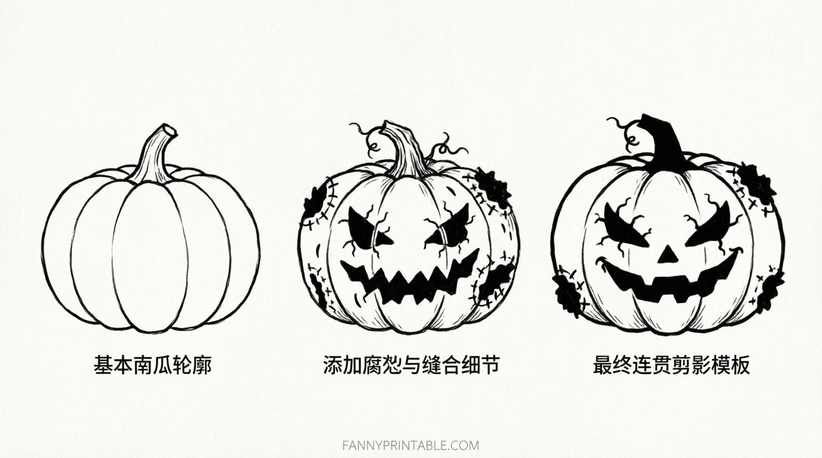 Free Zombie Pumpkin Stencils Printable (1)