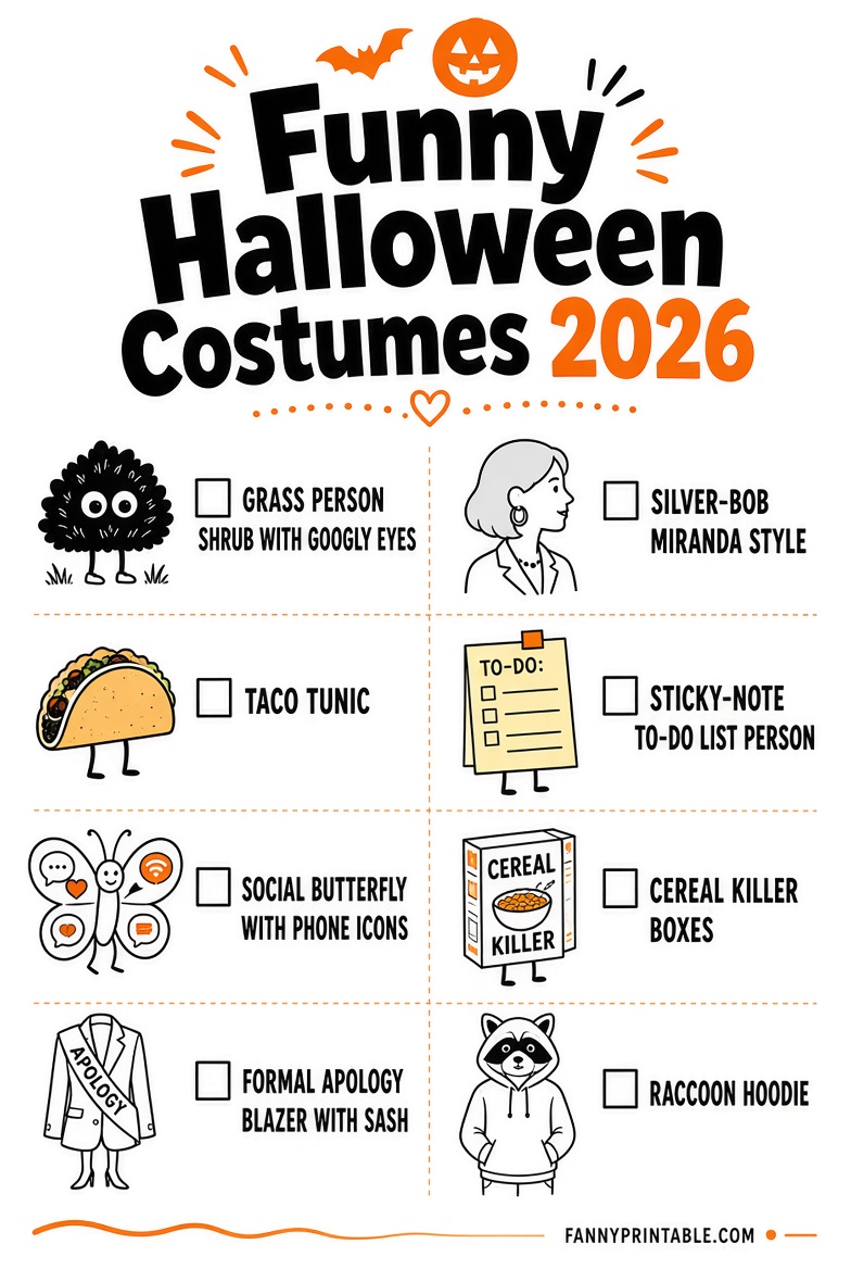 Funny Halloween Costumes 2026 Ideas & Free Printables
