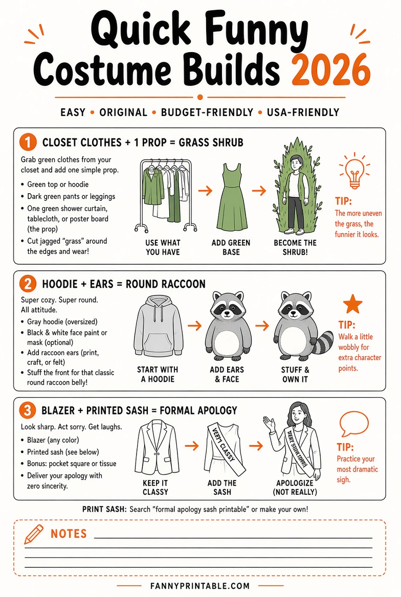 Funny Halloween Costumes 2026 Ideas & Free Printables