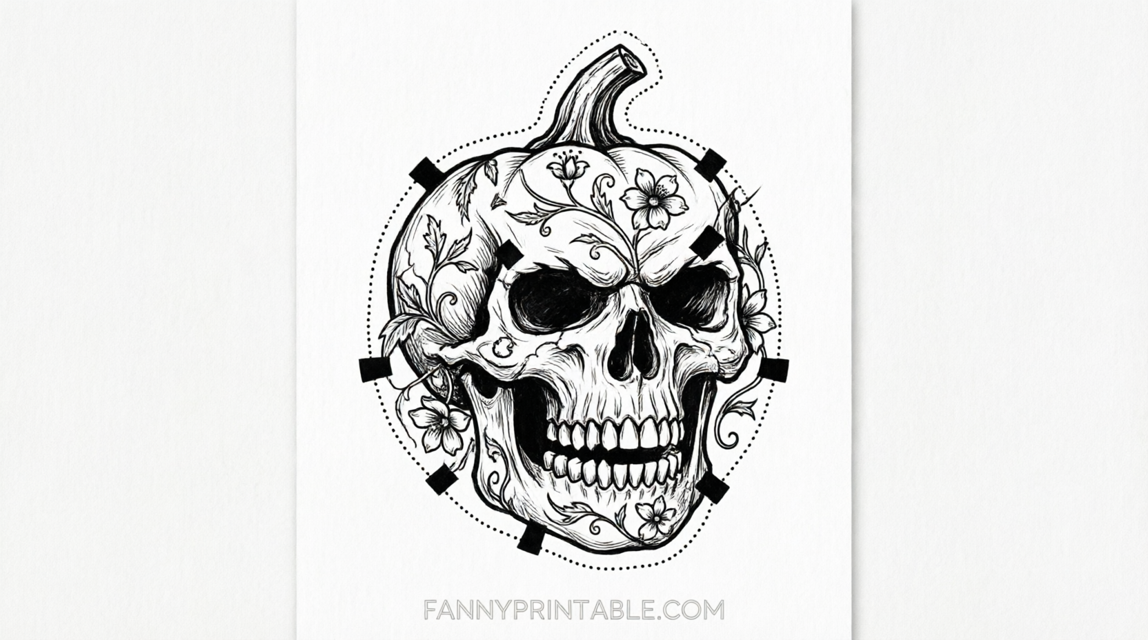 Hard Pumpkin Carving Stencils Free Printable (1)