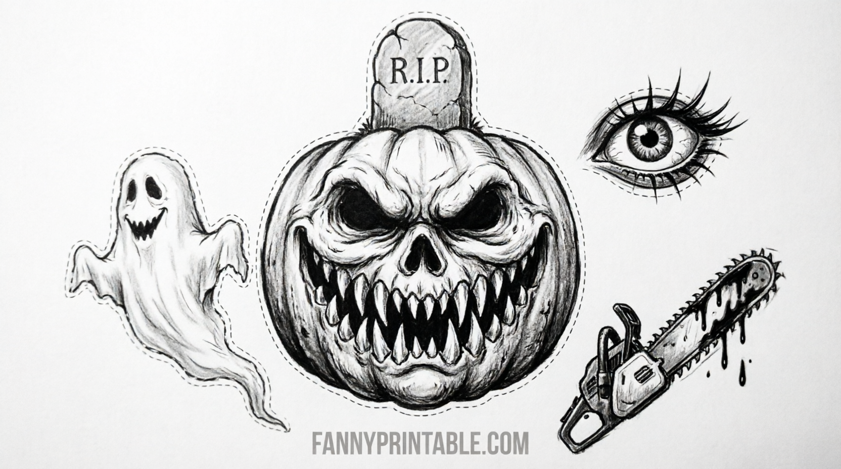 Horror Movie Pumpkin Stencils Printable Free (2)