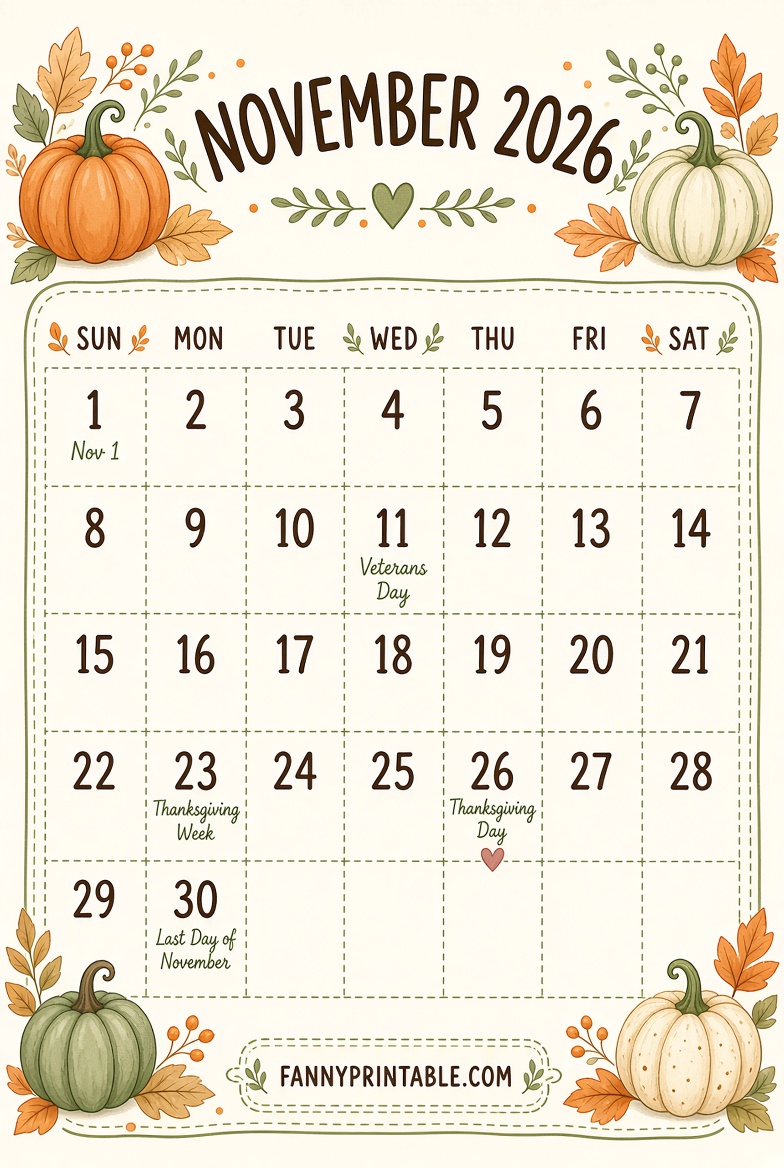 November 2026 Printable Calendar Wiki 3 November 2026 Printable Calendar Wiki