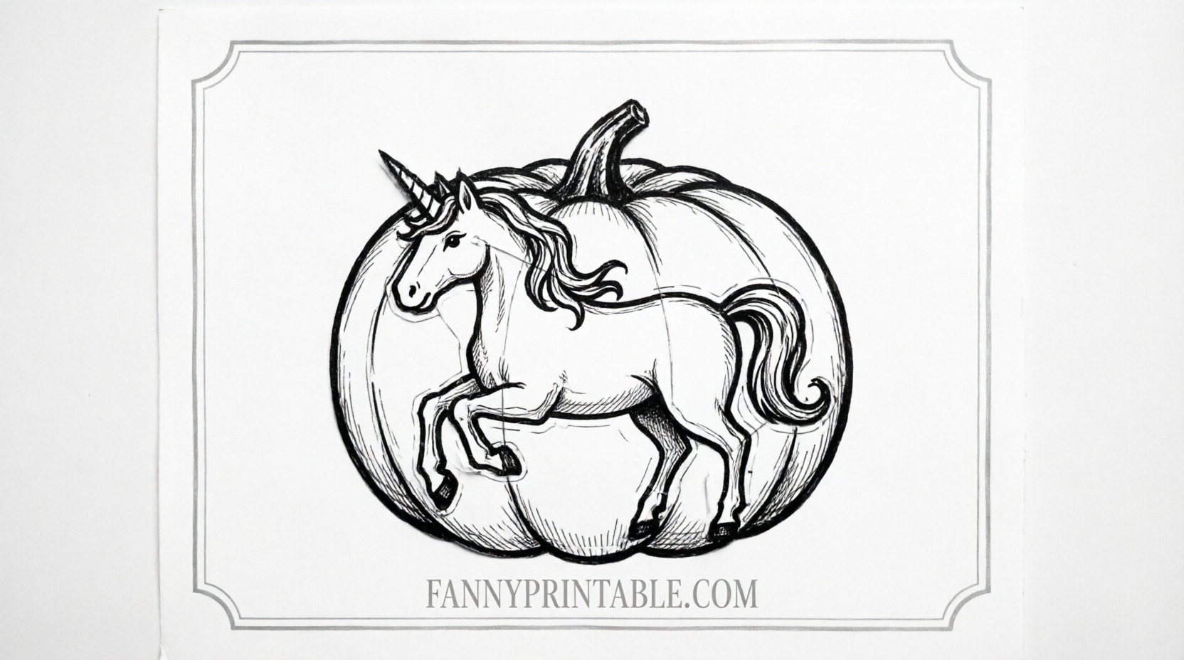 Unicorn Pumpkin Stencils Free Printable (1)