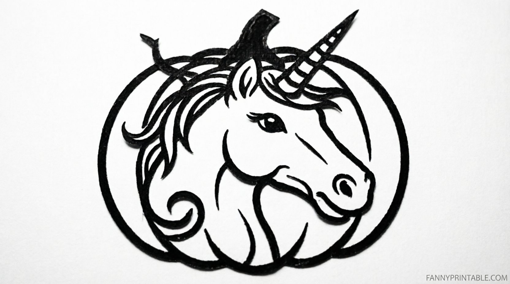 Unicorn Pumpkin Stencils Free Printable (4)